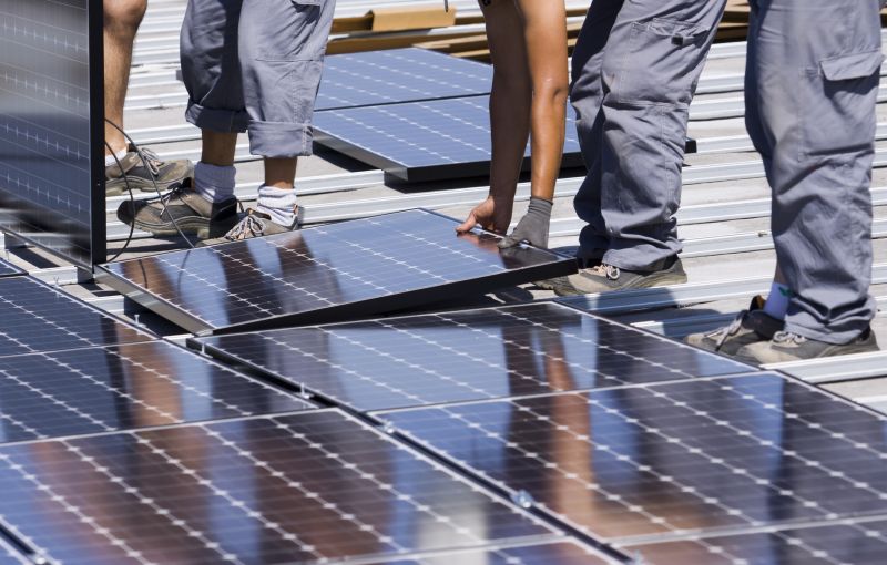 Professional solar panel installation